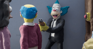 Simpsons Characters Reenact a Reservoir Dogs Bank Robbery Scene in Dark Claymation Short