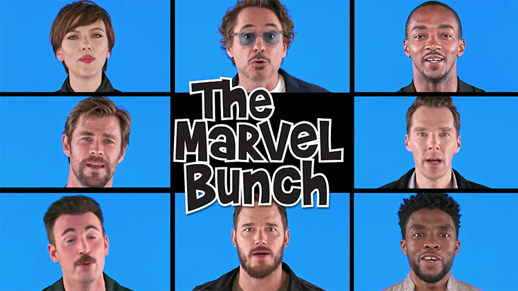 Avengers Infinity War Cast Sings The Marvel Bunch