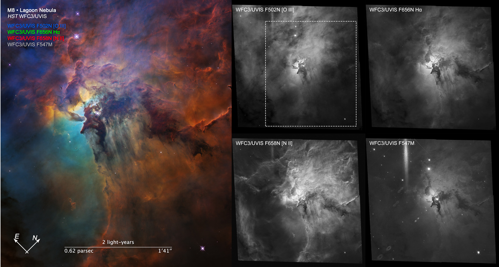 Zooming Hubble Telescope Footage Through the Lagoon Nebula Inside the