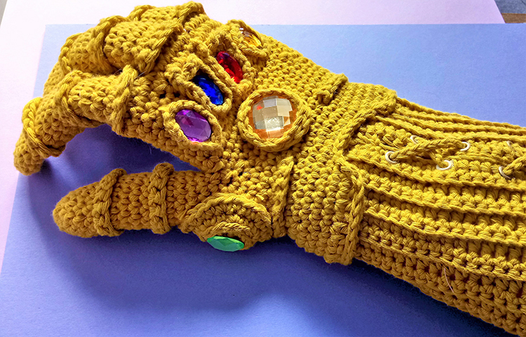 Crocheted Infinity Gauntlet