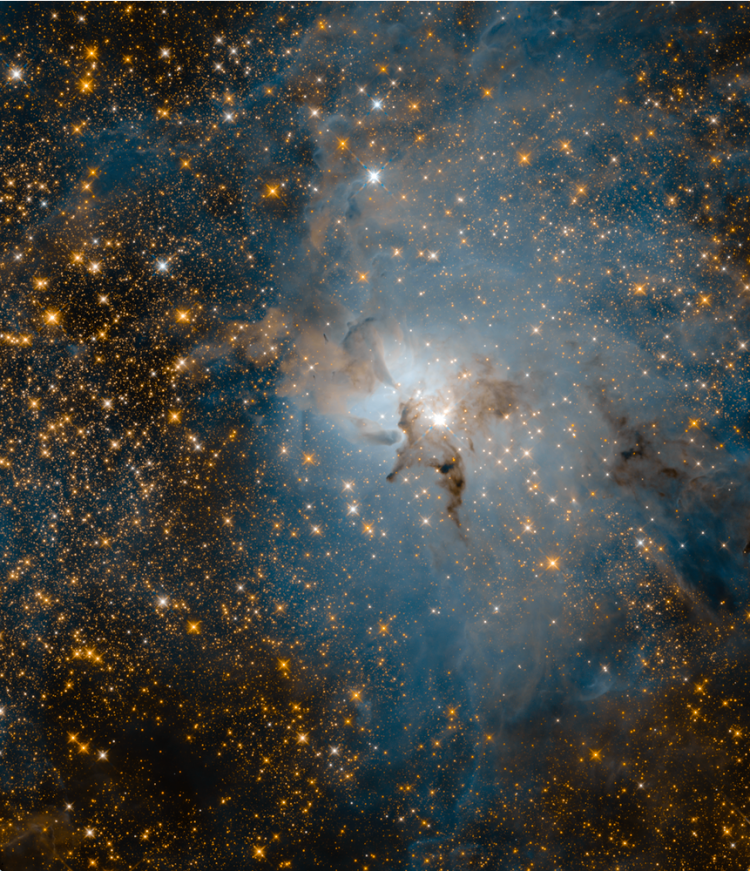 Zooming Hubble Telescope Footage Through the Lagoon Nebula Inside the