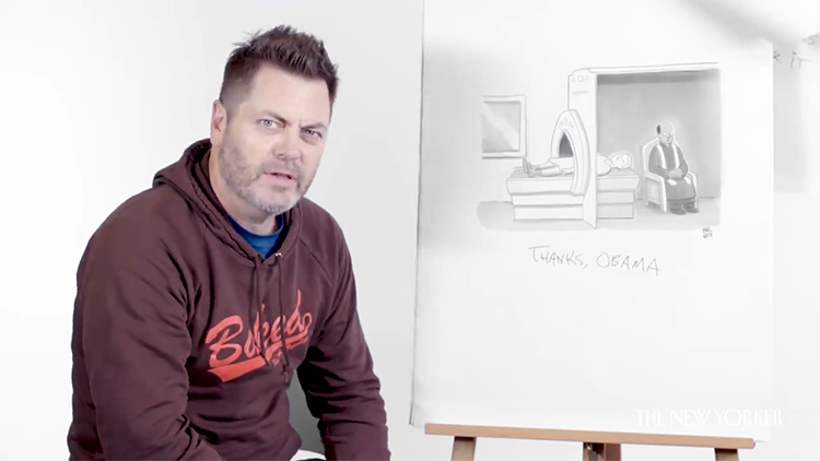 Nick Offerman Enters The New Yorker Caption Contest