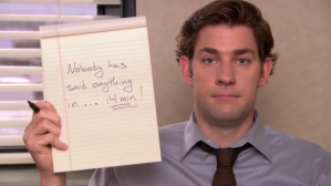 Noboy has said anything in 14 minutes The Office