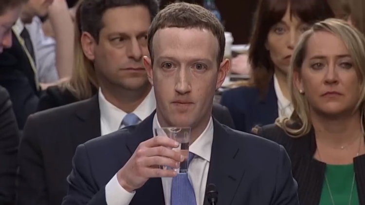 Zuckerberg Drinking Water
