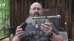 A Homemade Slingshot Version of Rey's Blaster Pistol That Shoots Glow Sticks