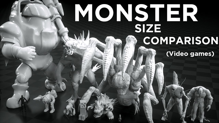 Comparing the Sizes of Monsters in Video Games
