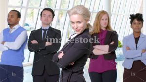 Emilia Clarke Recreates Business Stock Photos
