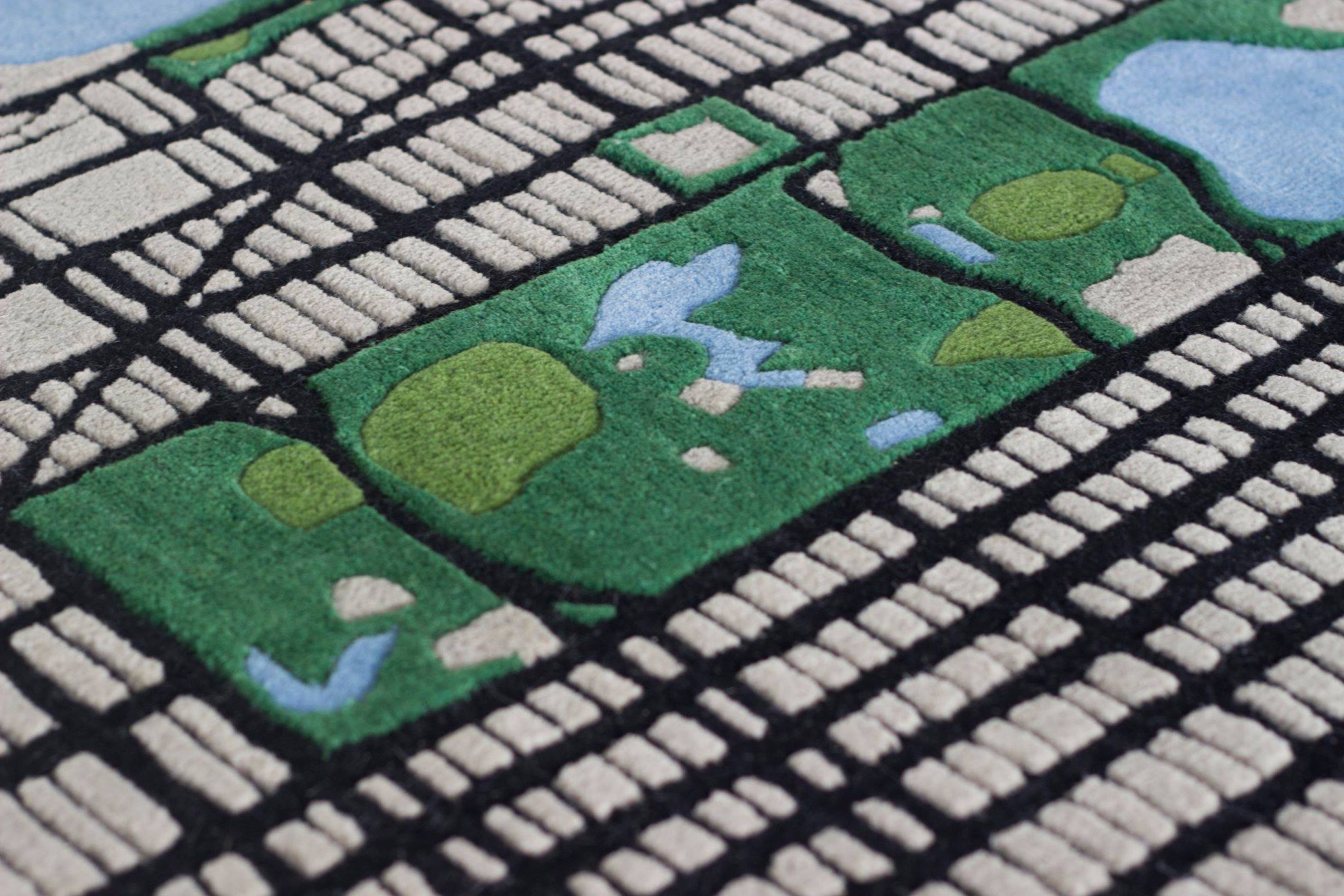 A Beautiful 3D Rug That Maps Out a Detailed Grid View of Manhattan and ...