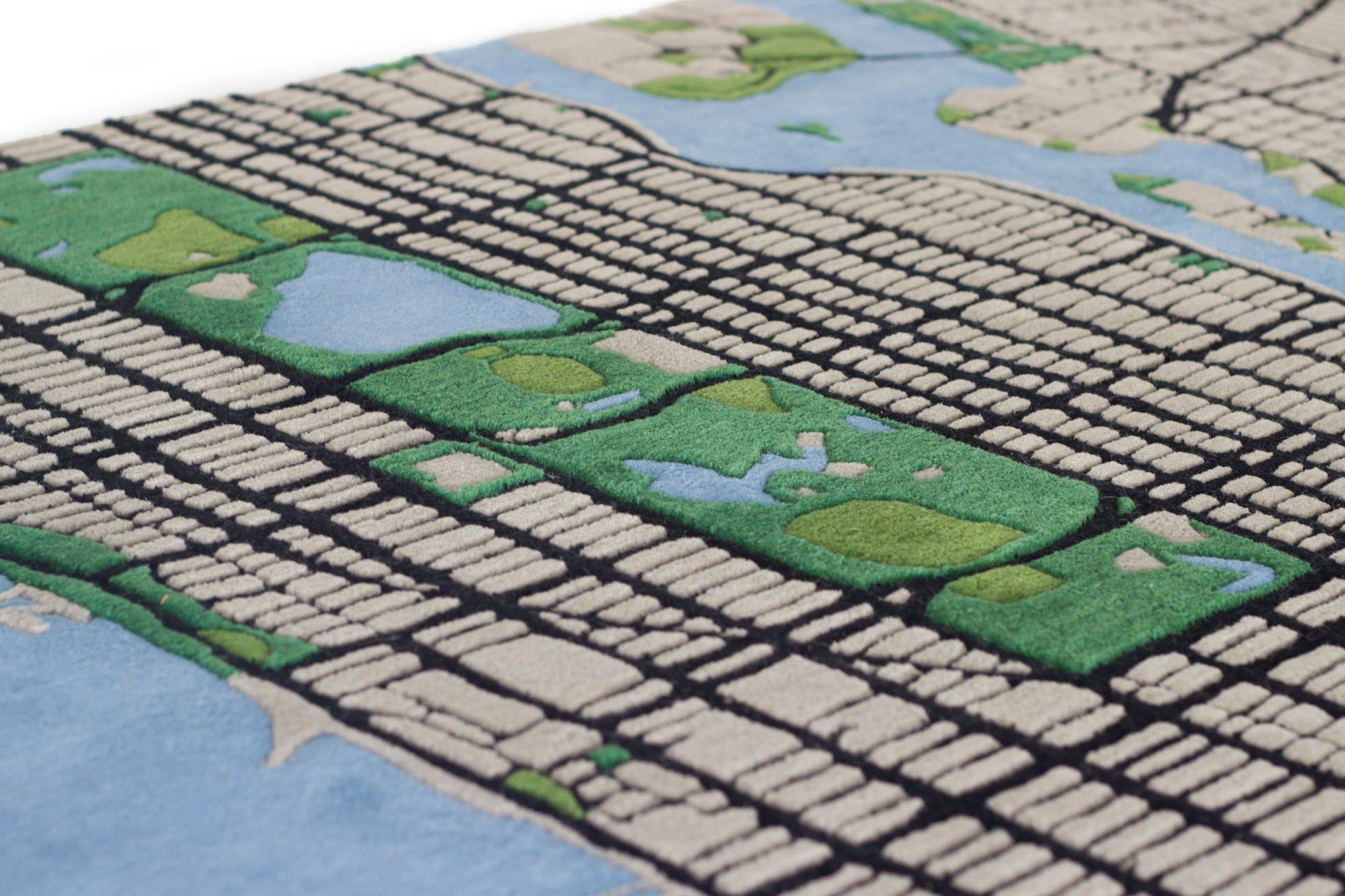 A Beautiful 3D Rug That Maps Out a Detailed Grid View of Manhattan and ...