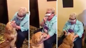 Woman Sees Dog Very First Time