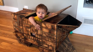 A Wooden Jawa Sandcrawler Toy Box