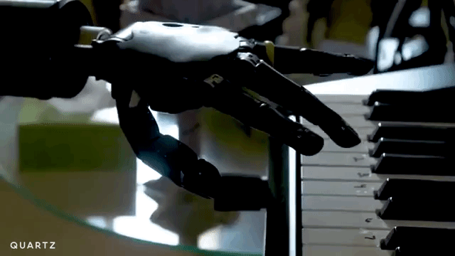 Prosthetic Mind Controlled Hand Playing Piano