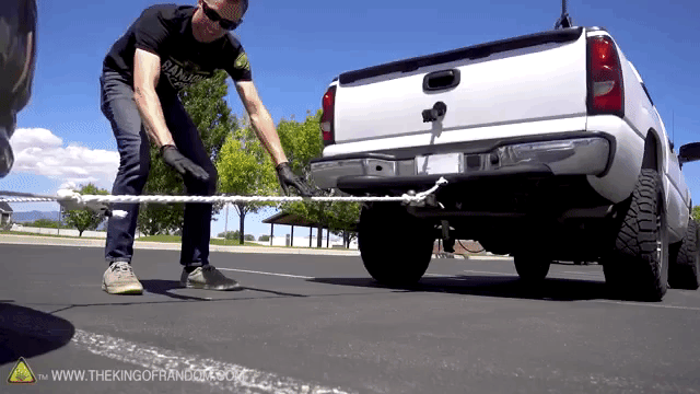 Pulling a Car With a Paper Towel Rope