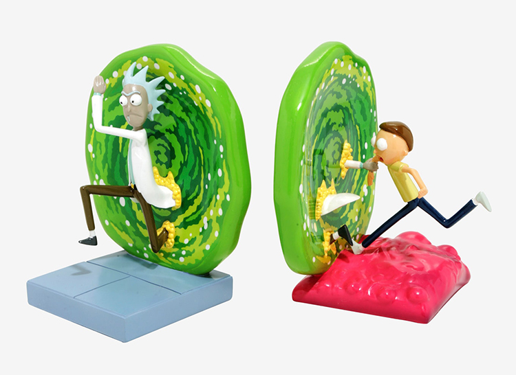 Rick and Morty Portal Bookends