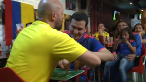 World Cup Friend Helping Blind Deaf Friend Hand