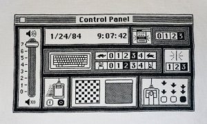 Cross-Stitched Mac OS Control Panel