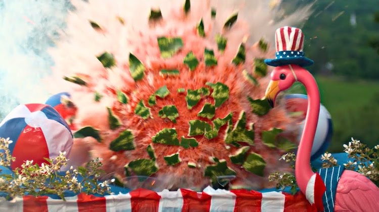 Exploding Watermelon 4th July Food Slow Motion