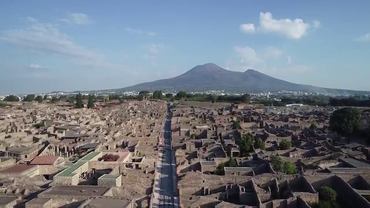 Ancient Pompeii Drone Footage