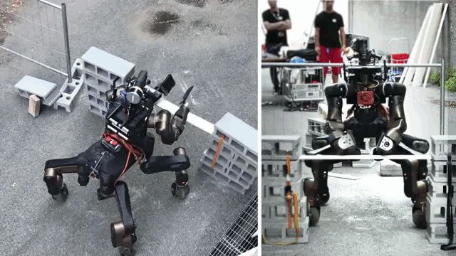 Centauro Robot Breaking Wood