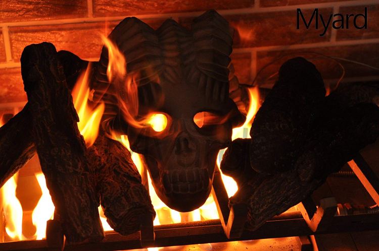Demon Skull Fireplace