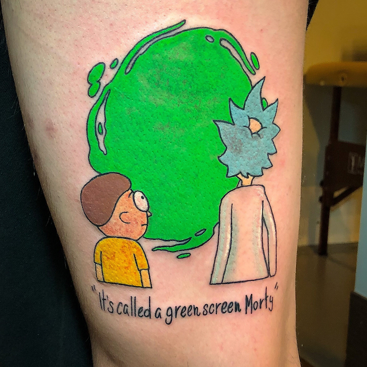 It's Called a Green Screen Morty Tattoo