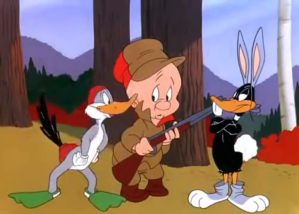 Rabbit Fire Bugs Bunny Impersonating Daffy Duck Vice Versa