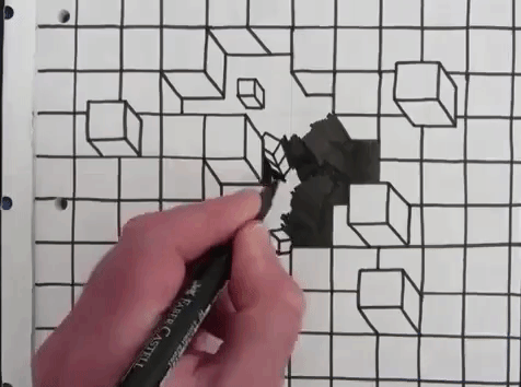 3D Hole in Paper Tutorial