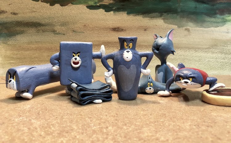 Hilarious Sculptures of Tom Cat From 'Tom and Jerry' in Various Misshapes  From Chasing After Jerry Mouse