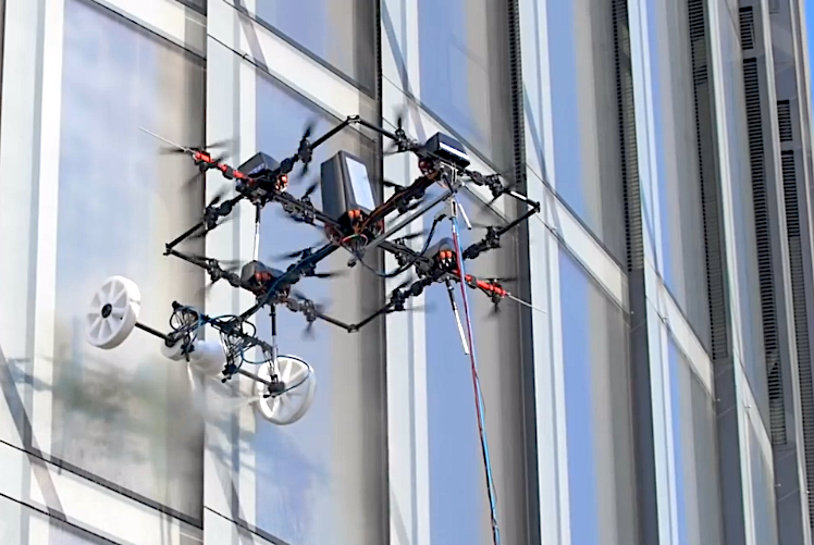 sweet maternal designer Heavy Duty Tethered Cleaning Drones That Safely Wash Windows of High  Altitude Skyscrapers