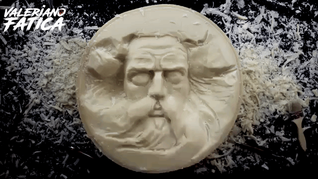 Carving Bearded Man