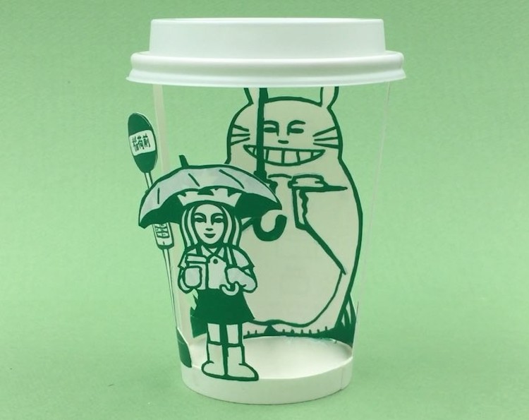 Cat-Umbrella-Starbuck-Paper-Cup-Soomin-K