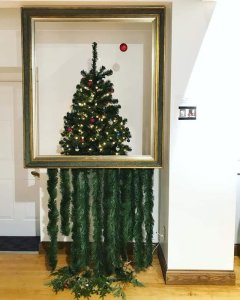 Christmas Tree Banksy Art Frame Shredder