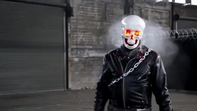An Amazing 3D Printed Ghost Rider Mask Complete With Blinking LED Eyes ...