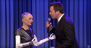 Jimmy Fallon Sings Duet With Sophia Robot Tonight Show