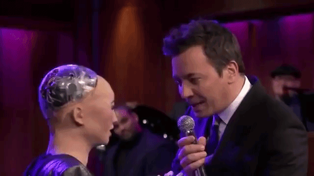 Jimmy Fallon and Sophia the Robot Duet