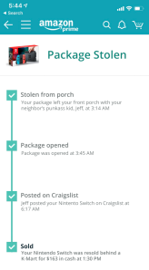 Amazon Stolen Package Tracking