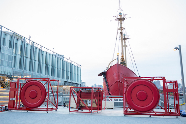 A Giant Red Boombox In New York City That Starts a Massive Holiday