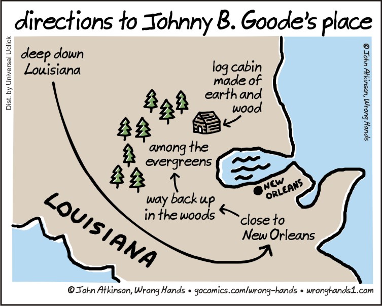 Directions to Johnny B. Goode's Place