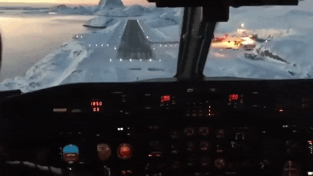 Landing in Maniitsoq, Greenland