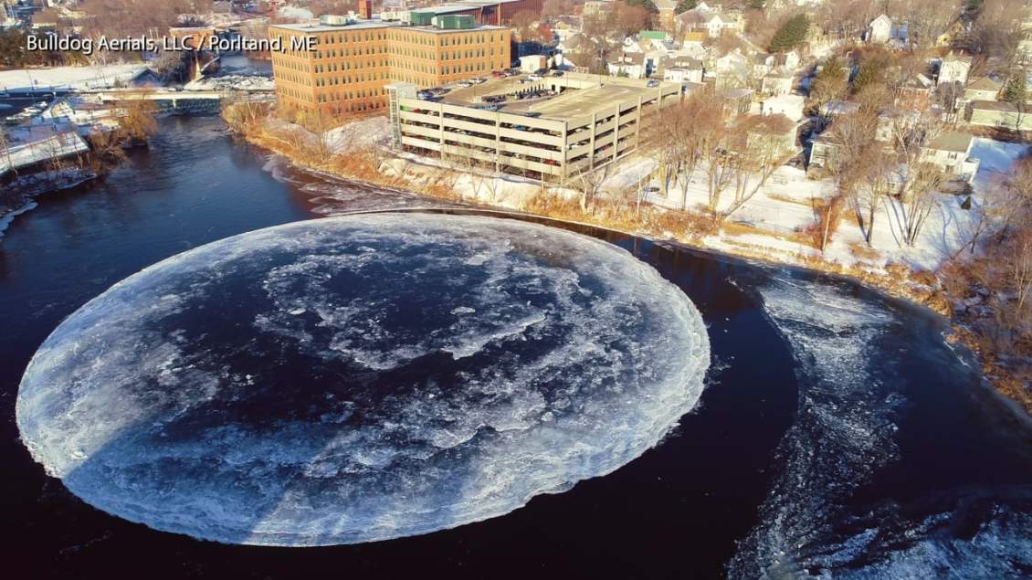 Rotating Ice Circle Westport Maine Tim McKee