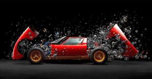 Disintegrating Lamborghini Miura by Fabian Oefner