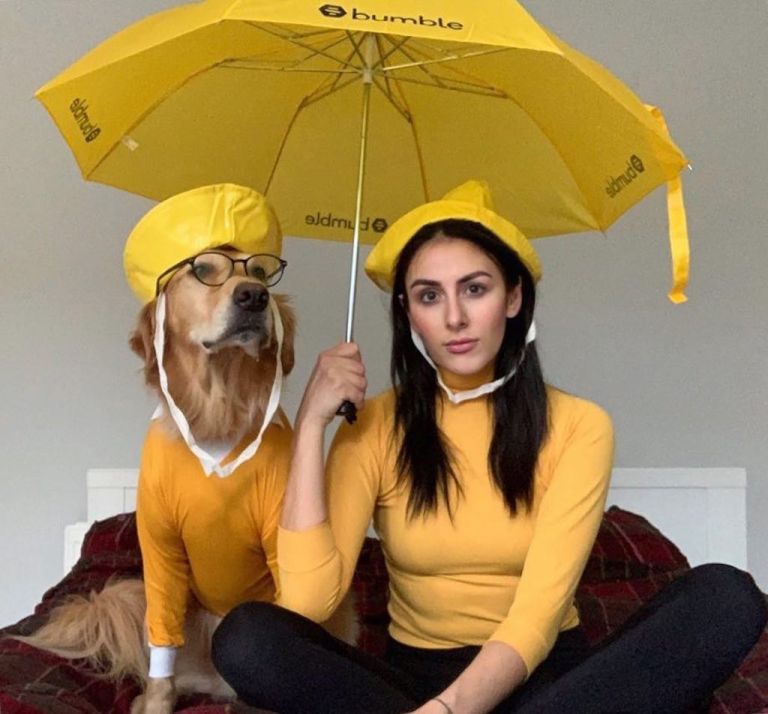 Hugo and Daphne Umbrella Yellow Rain Hats