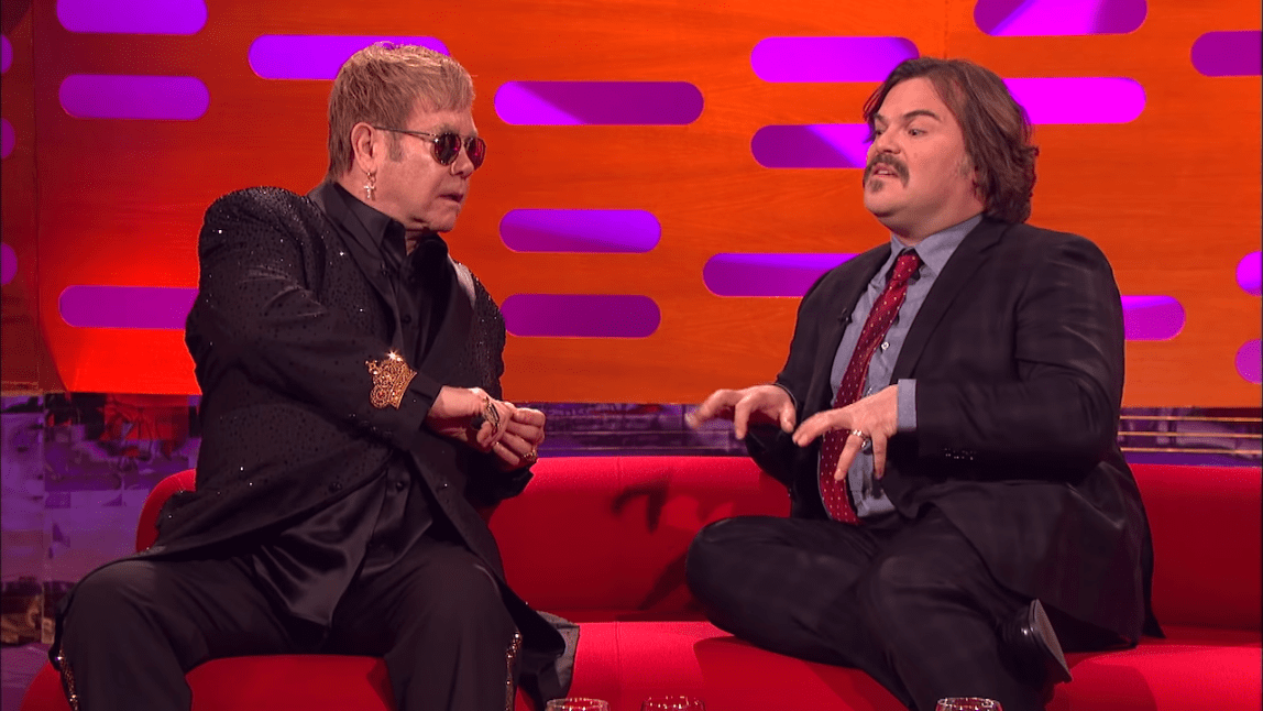 Jack Black asks Sir Elton John to identify one of his own songs