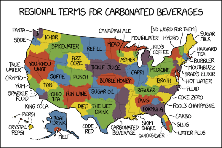 Regional Terms For Carbonated Beverages