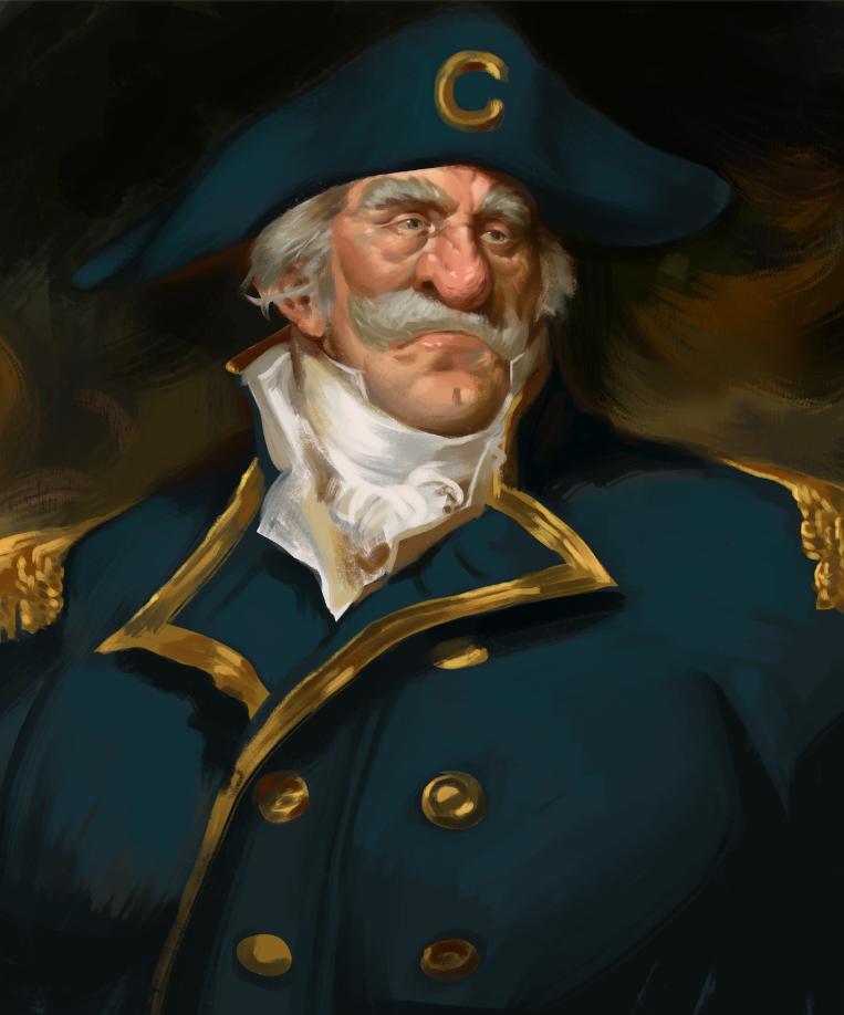 Cap’n Crunch Naval Portrait