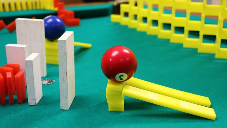 Pool Table Trick Shots Dominoes