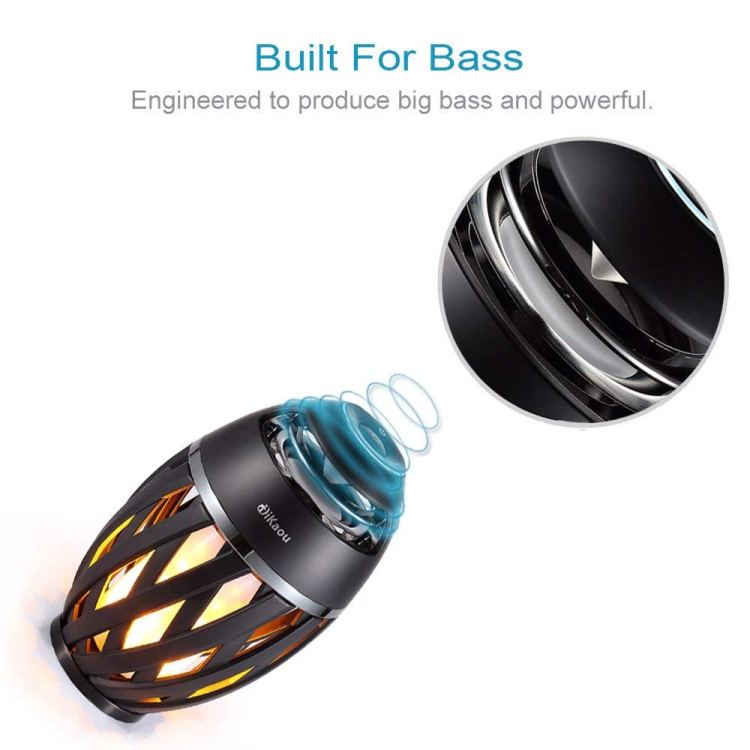 LED Flame Speaker Lamp Big Bass