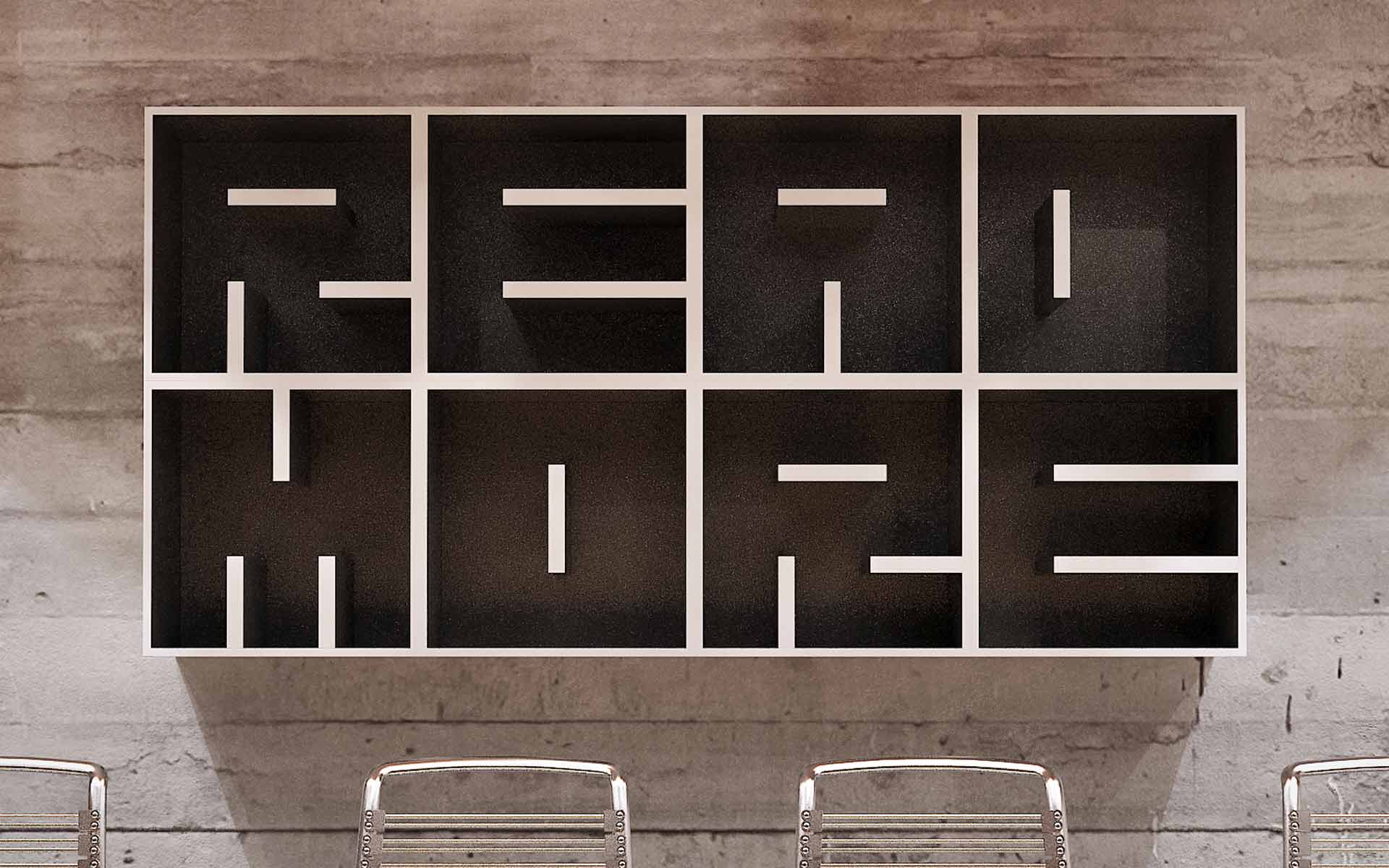 A Clever Bookcase With Word Forming Letter Shelves