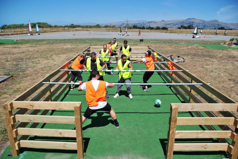 Life Sized Foosball Field