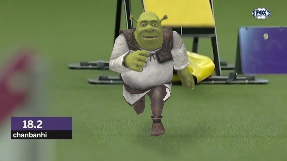 Shrek Running Westminster Agility Course